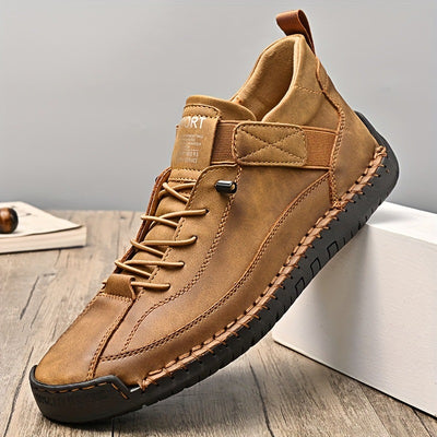 Lazaro Stitched Leather Sneakers