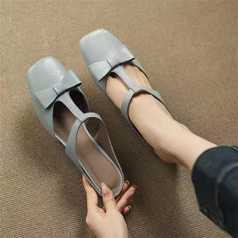 Camila Leather T-Strap Flats