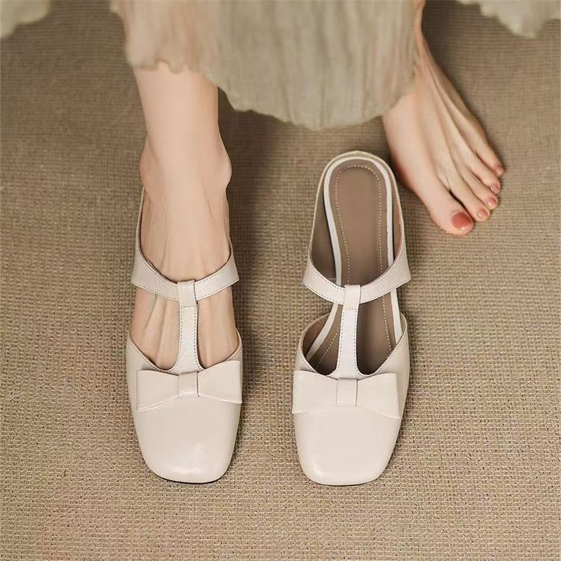 Camila Leather T-Strap Flats