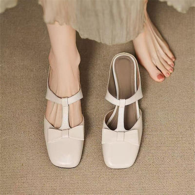 Camila Leather T-Strap Flats