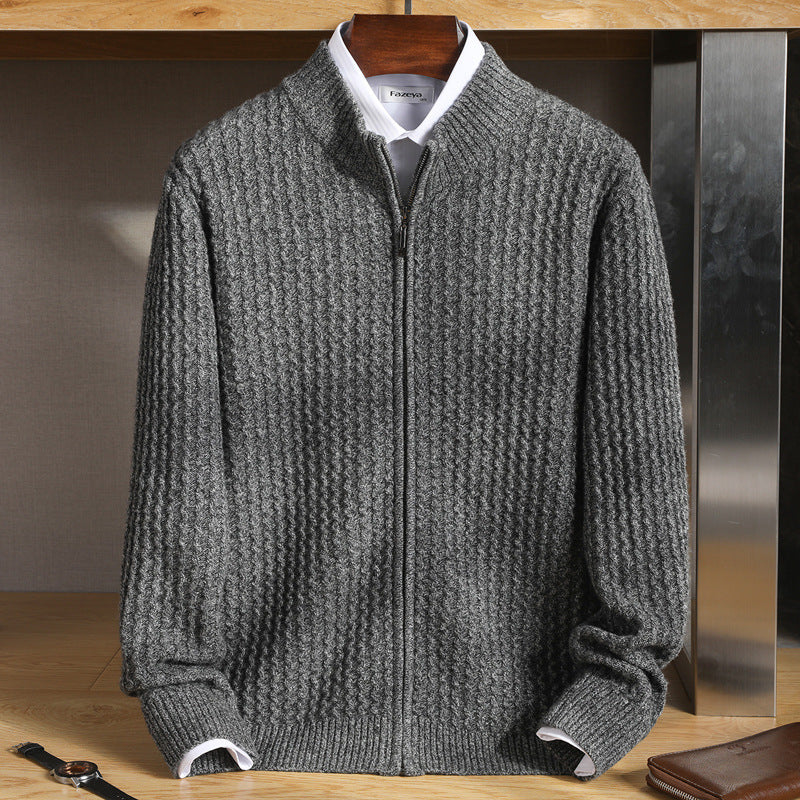 Antonio Cashmere Zip Cardigan