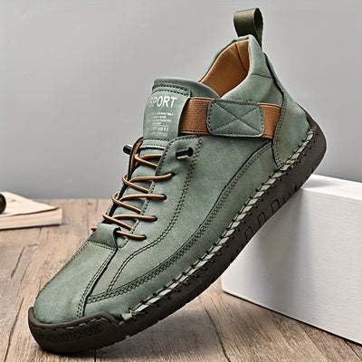 Lazaro Stitched Leather Sneakers