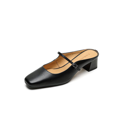 Carina Leather Mary Jane Mules