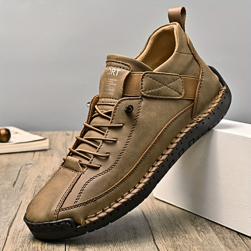 Lazaro Stitched Leather Sneakers