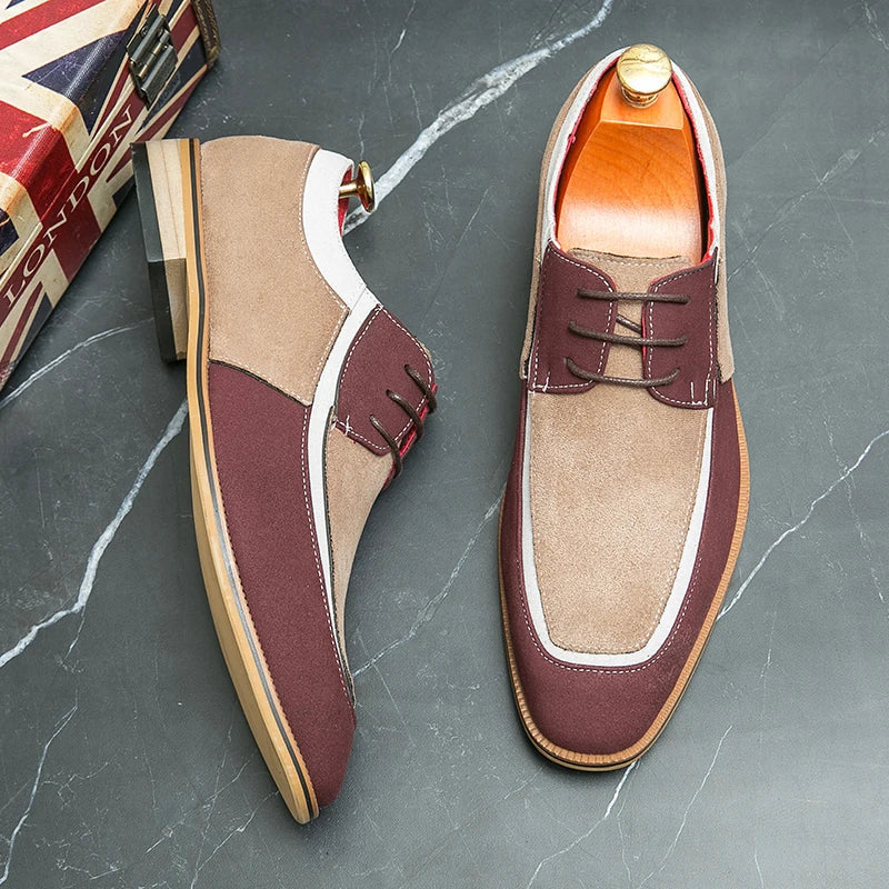 Enzo Conti Suede Leather Dress Shoes