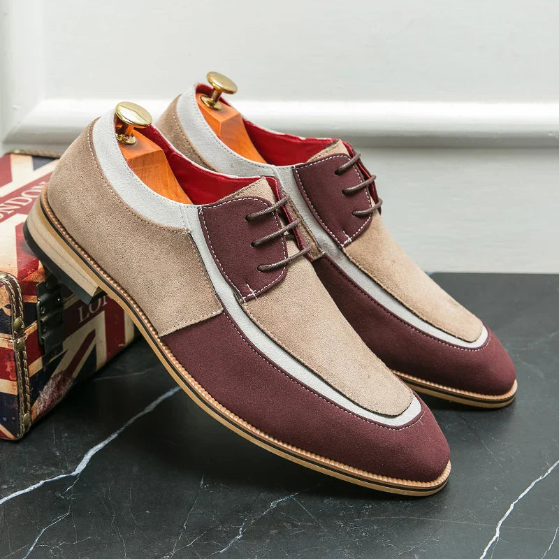 Enzo Conti Suede Leather Dress Shoes
