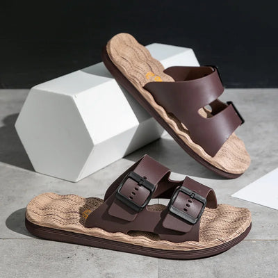 Van Belmont Ortophedic Leather Slippers
