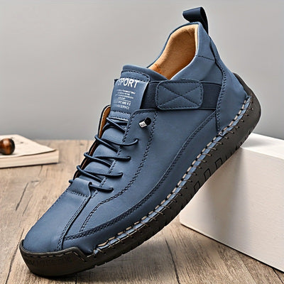 Lazaro Stitched Leather Sneakers