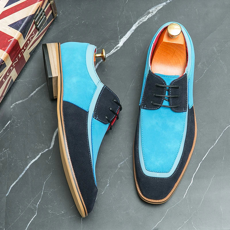 Enzo Conti Suede Leather Dress Shoes