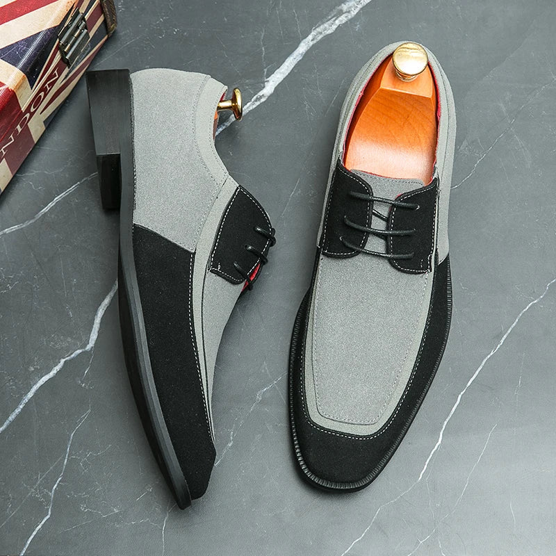 Enzo Conti Suede Leather Dress Shoes