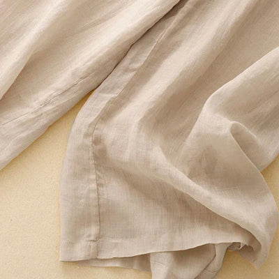 Alba Embroidered Linen Palazzo Pants