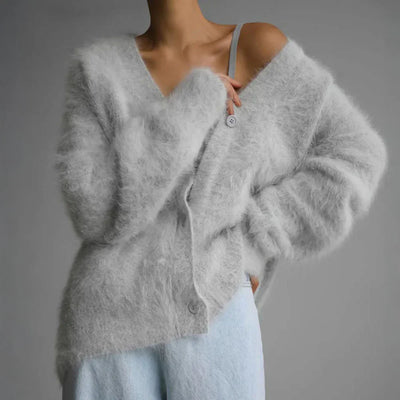 Chiara Fuzzy Knit Cardigan