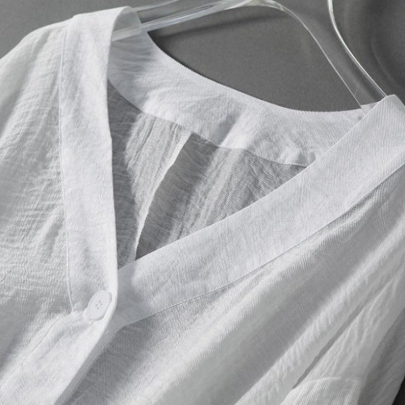 Eliza Cloud Linen Blouse