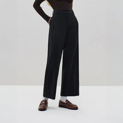 Colette High-Waist Wide-Leg Trousers