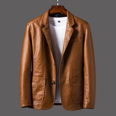 Marco Faux Leather Blazer