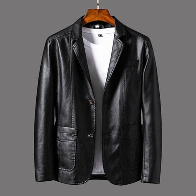 Marco Faux Leather Blazer