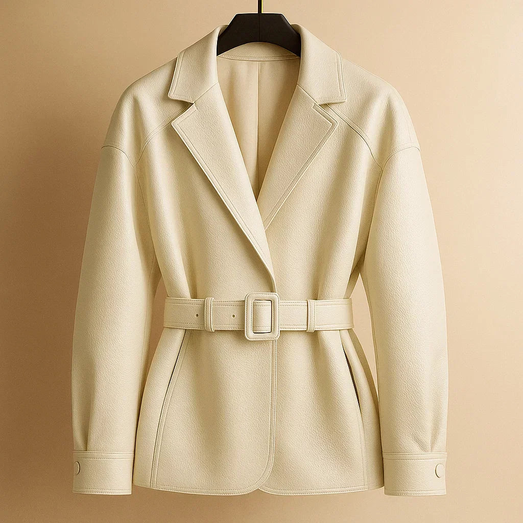 Emily Leather Belted Jacket