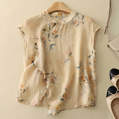 Stella Floral Linen Blouse