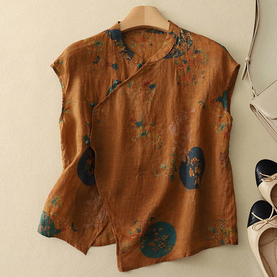 Stella Floral Linen Blouse