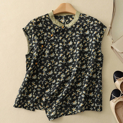 Stella Floral Linen Blouse